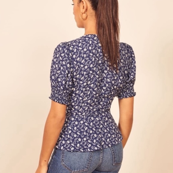 Poire Floral Wrap Blouse - Picture 2 of 4